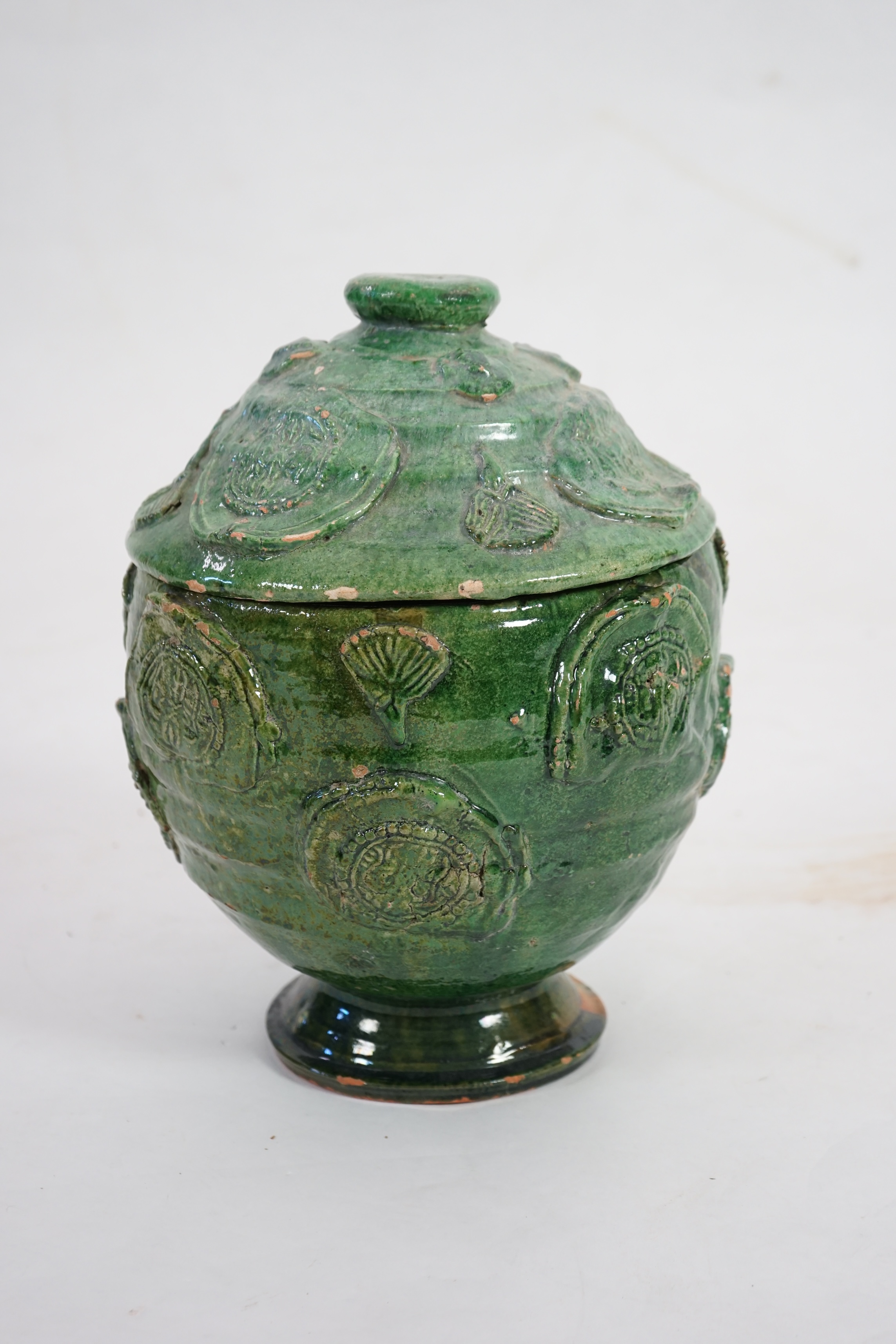 A fine large Chinese glazed Buddhist jar with sanskrit inscription, Song Dynasty (AD 960-1279) or the Yuan Dynasty (AD 1279-1368)